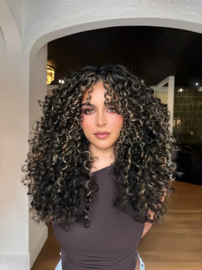 Warm Bronde Voluminous Curls