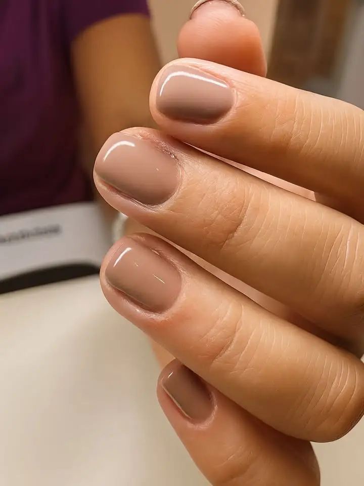 Warm Latte Nail Design