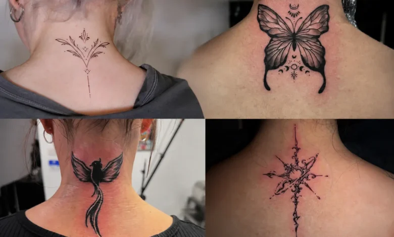back of neck tattoo ideas