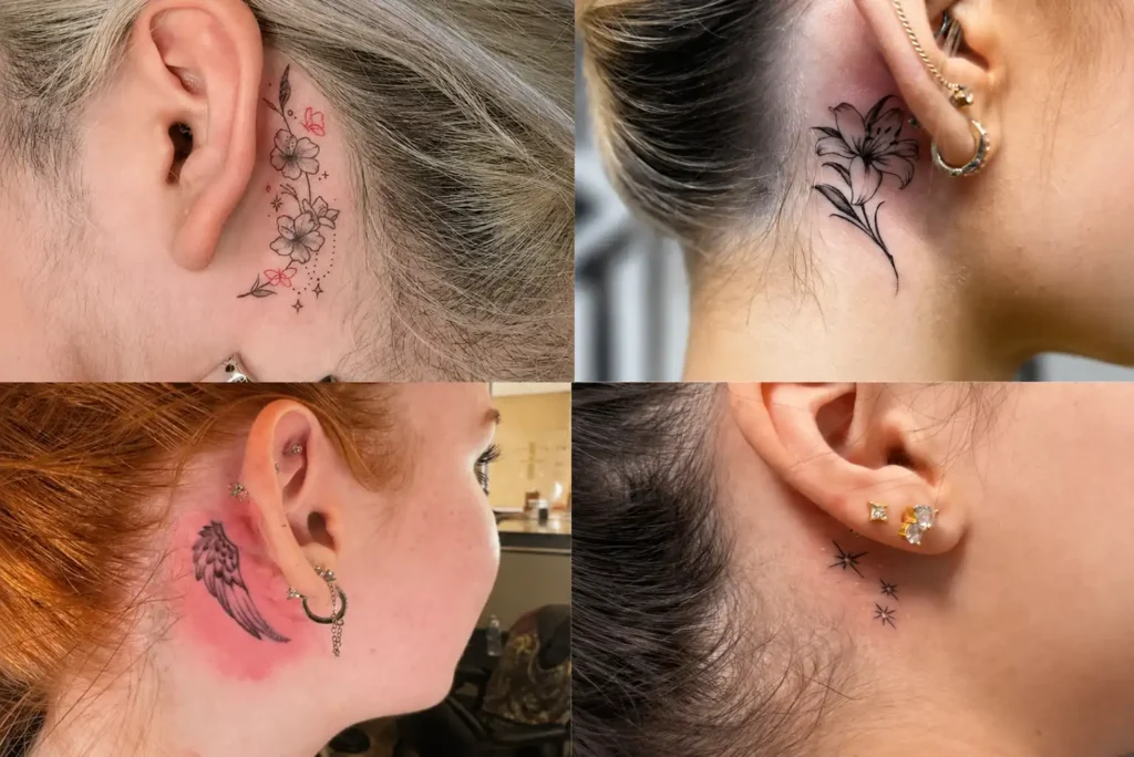 behind the ear tattoos ideas