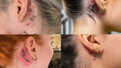behind the ear tattoos ideas