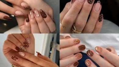 brown fall nail ideas