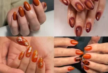 burnt orange nails ideas