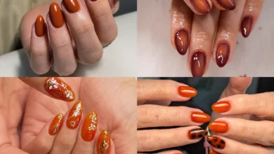 burnt orange nails ideas