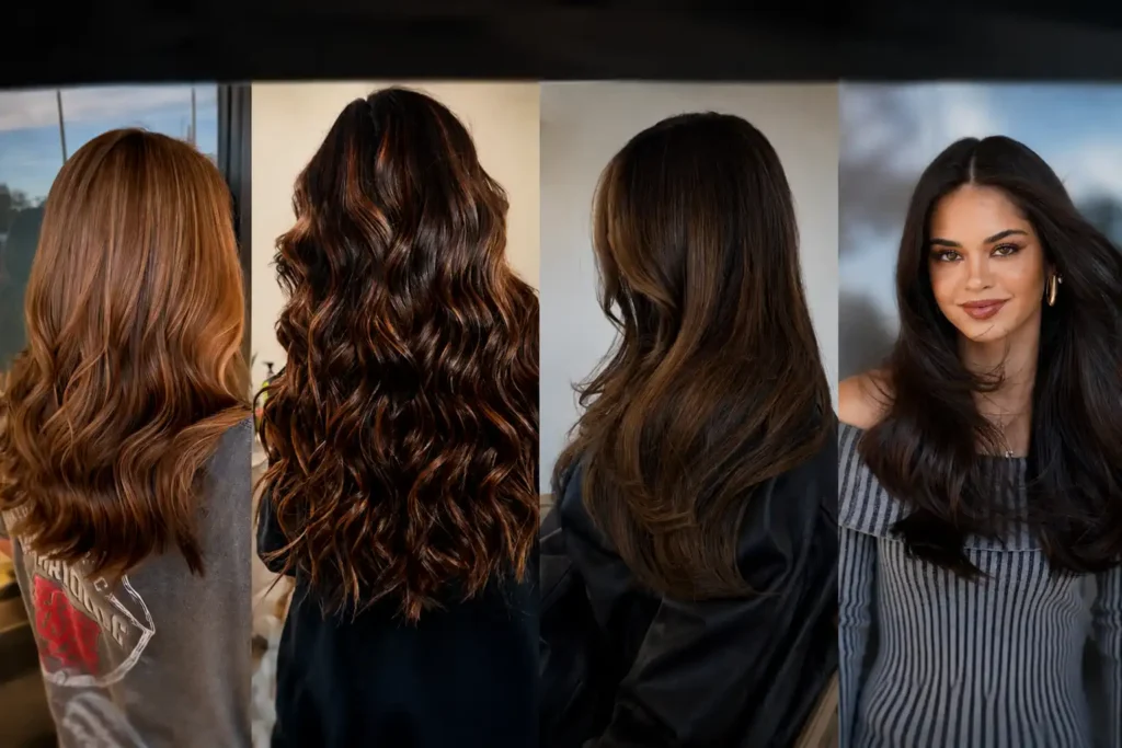 fall hair ideas for brunettes highlights ideas