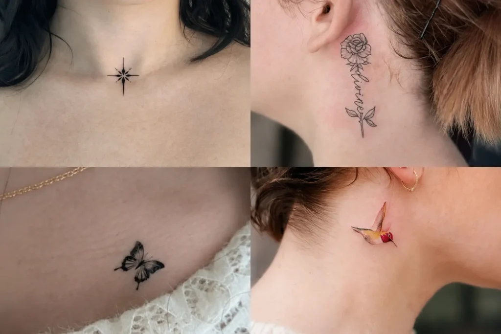 small neck tattoo
