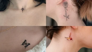 small neck tattoo