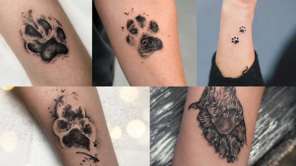 dog paw print tattoo
