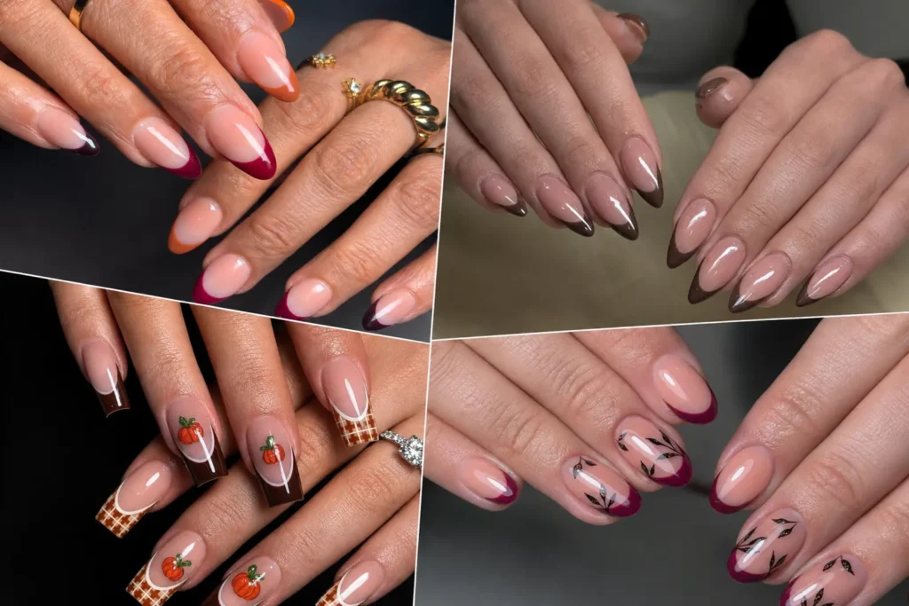 fall french nails image