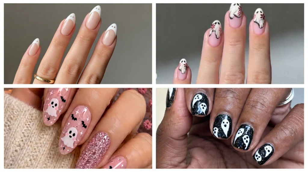 ghostly nails​ for halloween