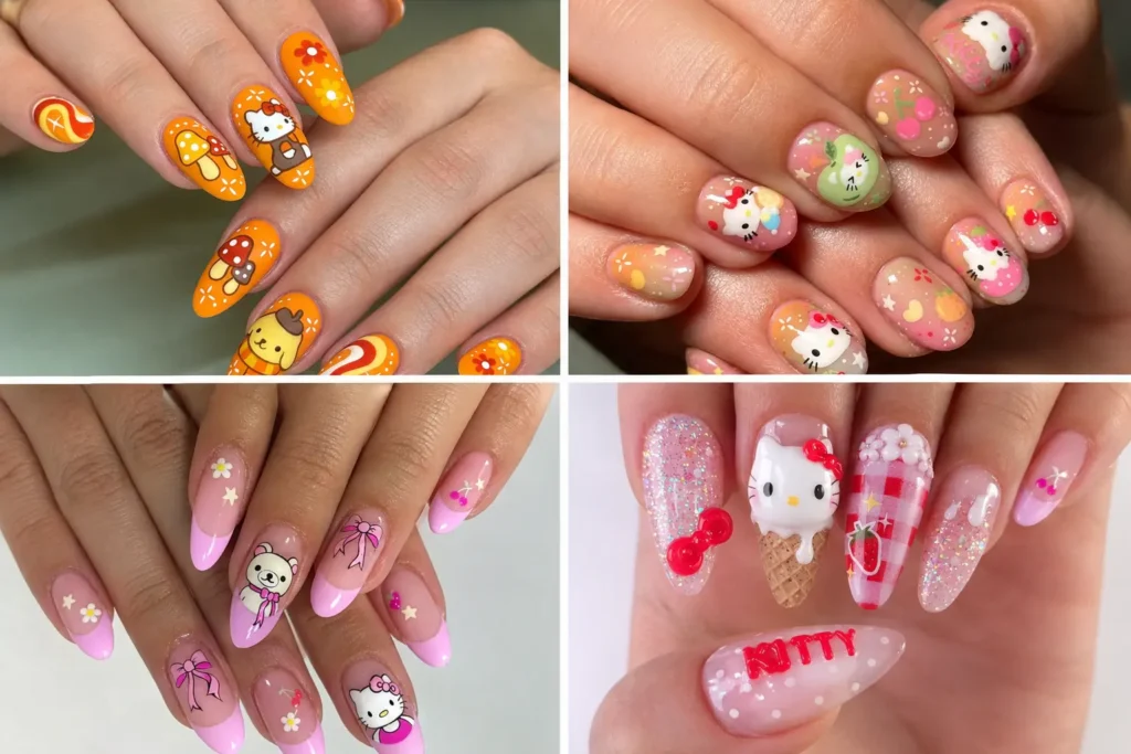 hello kitty nails image