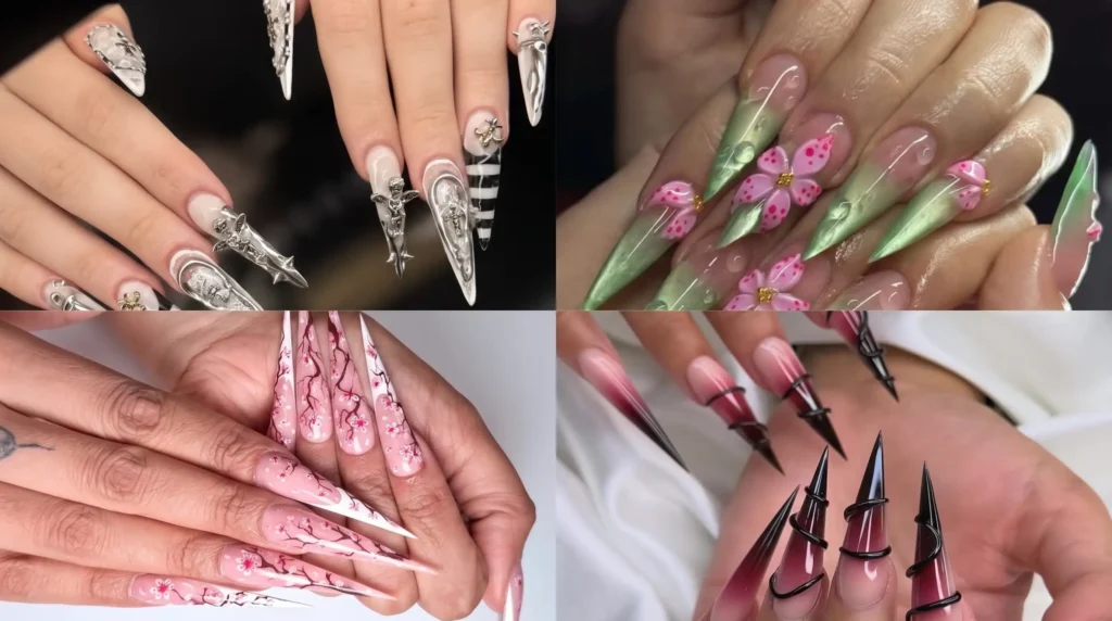 long stiletto nails ideas