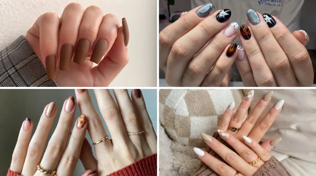 neutral fall nails image