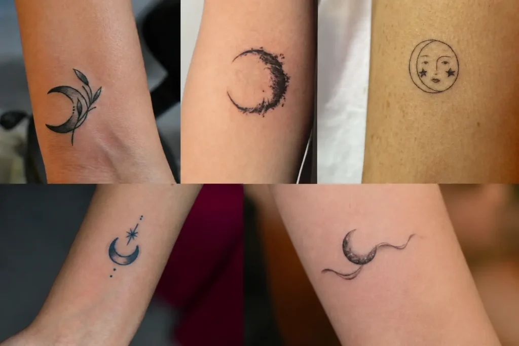 simple moon tattoo