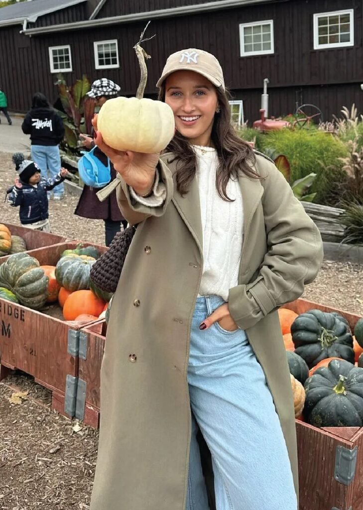 Trench Coat and Cable Knit Sweater