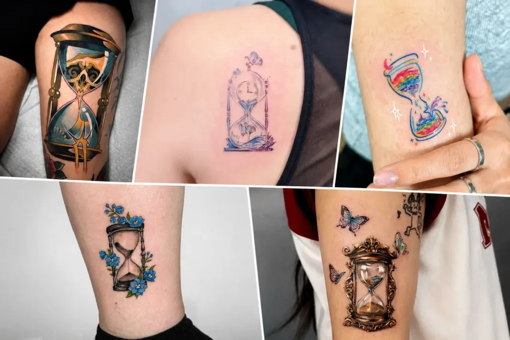 Hourglass Tattoo Ideas That Capture Time Through Striking Ink