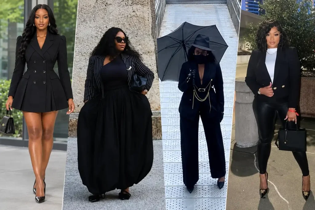 Bold Mafia Style Outfits for Black Women With Sophisticated Nighttime Flair
