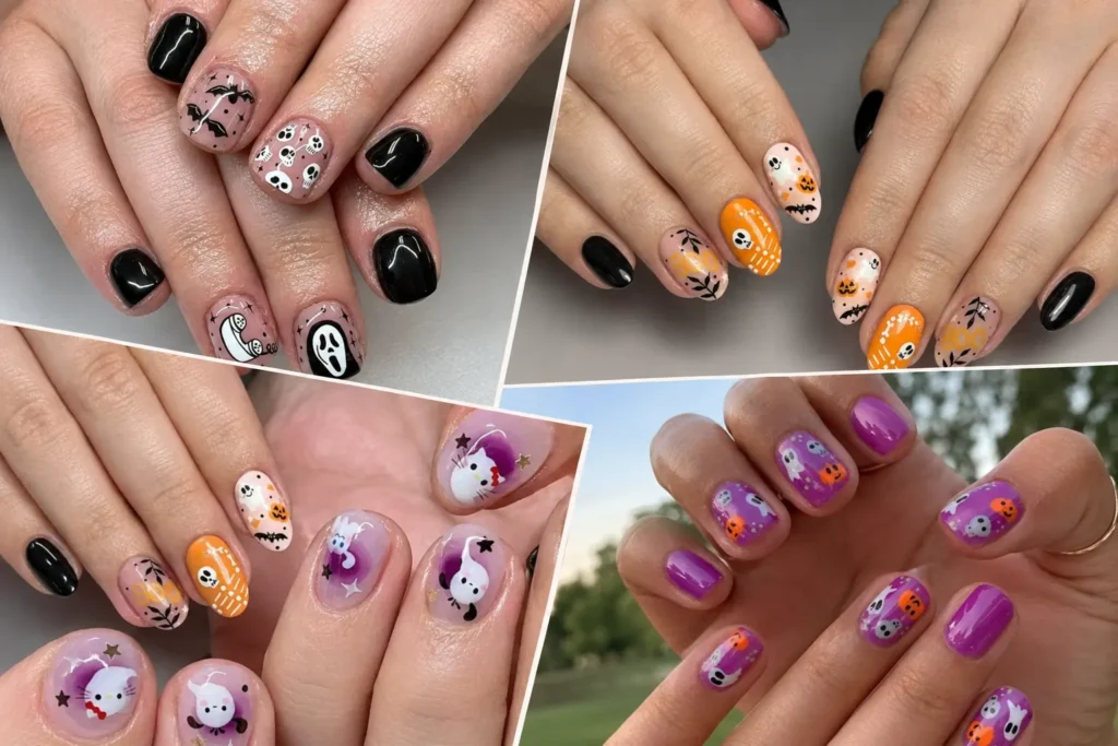 Short Halloween Nails for a Cute and Spooky Seasonal Style